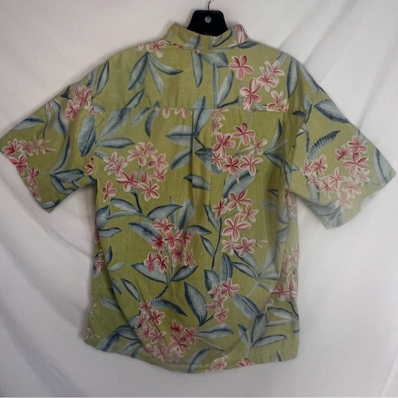 Cooke Street Vintage Single Stitch Mens Hawaiian Shirt Light Green Size Small - Picture 4 of 6